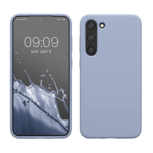 kwmobile Case Compatible with Samsung Galaxy S23 Plus Case - TPU Silicone Cover - Works with Wireless Charging - Light Blue