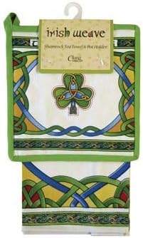 Irish Weave T-Towel and Pot Holder