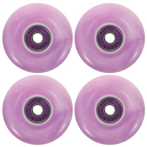 Sosoport Skate Wheels Replacement 4pcs Pu Roller Skate Wheels for Indoor/Outdoor Skating