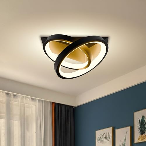 Image of Designer LED Ceiling Light Accumulative 50W Modern 3D Flush Mount | 3 Color Modes | CRI 97 | Decorative Light for Bedroom Living Room Hallway Office (Circle PRO)