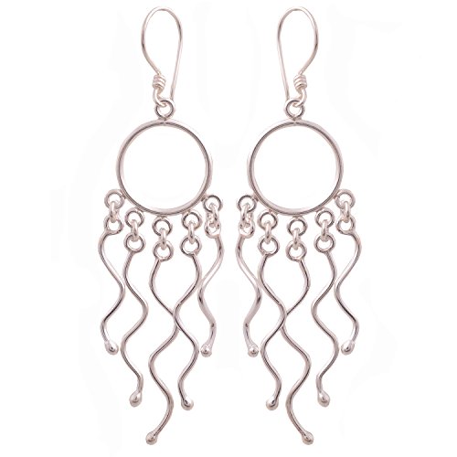 Spiral Handmade Beautiful Karen Hill Tribe Design Earring Silver