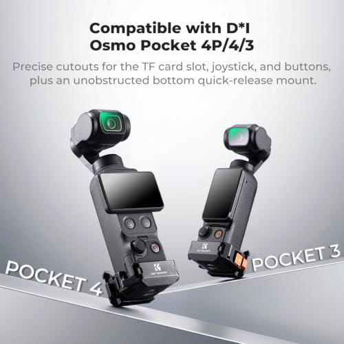 Image of K&F Concept DJI OSMO Pocket 4 3 Multi-Functional Expansion case with Cold Shoe Mount, GoPro Connector, Action Connector, Arca Connector, 1 /4 inch Connector, and Lanyard Hole; Includes Lanyard *1