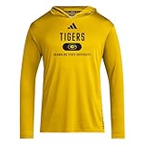 adidas Men's NCAA Designed for Training Team Lightweight Hoodie, Team Collegiate Gold/Black/Grambling State Universtiy, Small