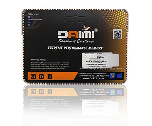 Image of DAIMI 4GB DDR3 Desktop RAM 1600 MHz (PC 12800) with 3 Year Warranty