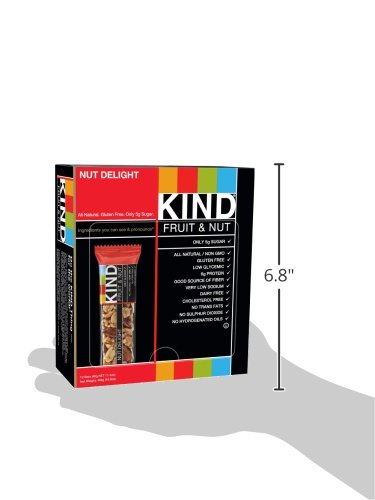 KIND Fruit and Nut, Nut Delight, All Natural, Gluten Free Bars, 1.4 Ounce (Pack of 12)