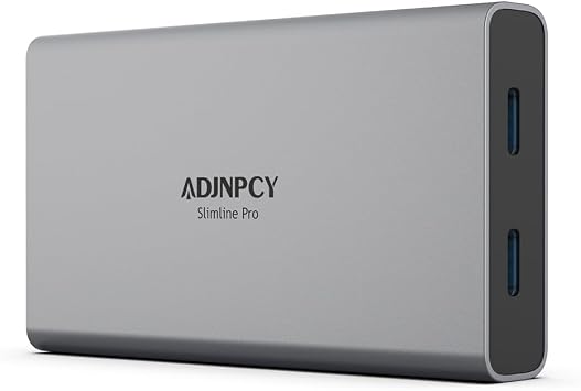 65W GaN USB-C Charger, Slim Card-Type Fast Charging Adapter, Gray, 3.76x2.52x1.5 Inches, Dual Port, Compatible with iPhone, MacBook, Galaxy, iPad
