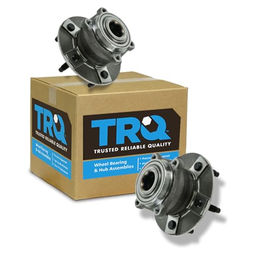 Image of TRQ 2 Piece Rear Wheel Bearing & Hub Assembly Set Compatible with 2005 Chevrolet Equinox 2006 Pontiac Torrent 2002-2007 Saturn Vue