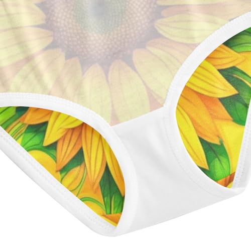 Toddler Girls Underwear 2t Cotton Panties for Girl Personalized Undies Kids Briefs Sunflower Yellow Blue 5