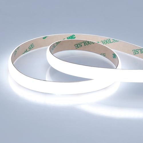 JOYLIT Diffused COB LED Light Strip 24V 6000K Cool White 16.4FT 543LM/FT Super Bright UL Premium...