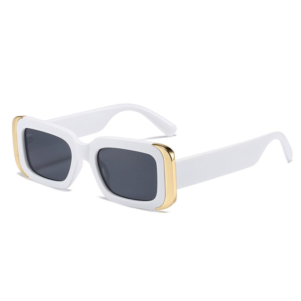 Lunettes de soleil rétro pour terrasses et festivals d'été design rectangle