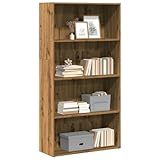 Brokky Bücherregal Book Shelf Regal Wohnzimmer Buchregal BüCherregal Deko Artisan-Eiche...