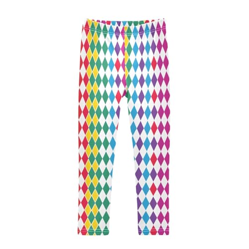 Toddler Girls Leggings Printed Yoga Pants Leggings Rainbow Color for Kids