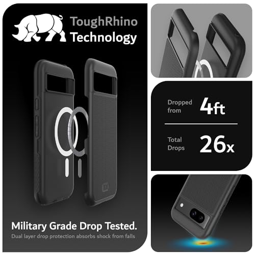 Image of TUDIA MergeGrip [Magsafe Compatible] for Google Pixel 8a Case - Matte Black