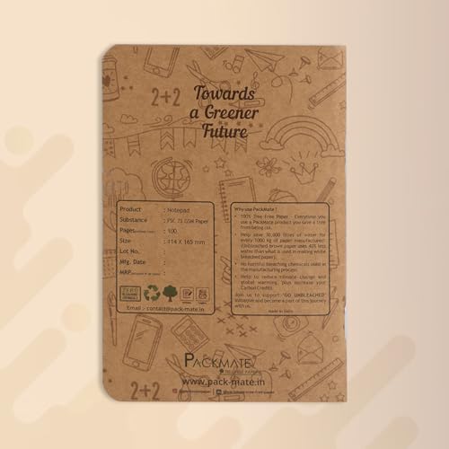 Image of Packmate Notepad (Pack of 5), Made of Recycled Paper