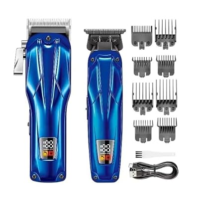 DAXXIN Hair Clippers, 2PCS Hair Clipper Professional Hair Cutting Machine Cordless Hair Clipper Electric Trimmer Adjustable Clipper for Men