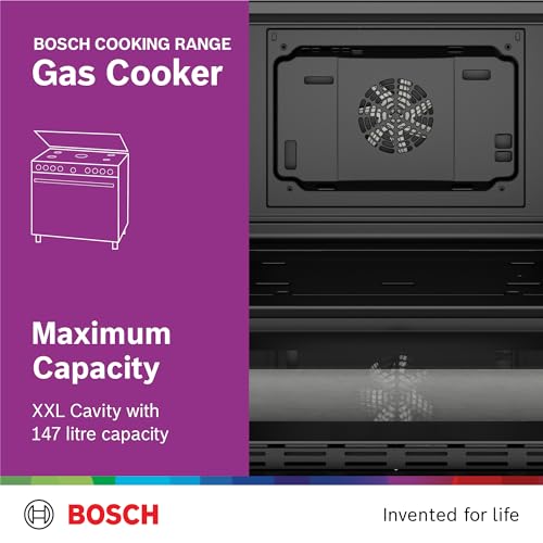 Bosch Series 4 Free Standing Gas Cooker, ‎‎125 L, German Engineering Cooking Range HGVDA0Q50M