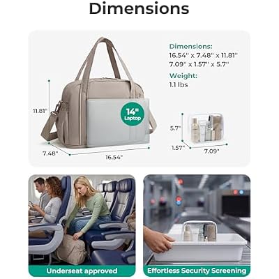 BAGSMART Expandable Personal Item Travel Bag, Lightweight Gym Bag for Women, 24L Weekender Travel Duffle with Toiletry Bag, Carry on Overnight Duffel, Navy Blue