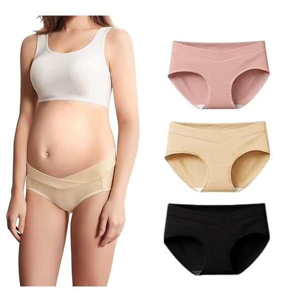 SHAPERXPregnancy Low Waist Underwear – Cotton Maternity Panty with Full Back Coverage-image-15