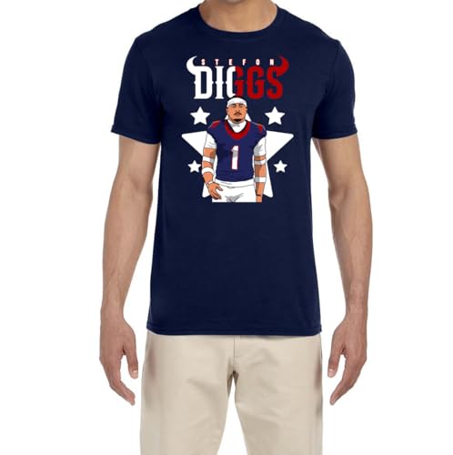 Navy Houston Stefon Diggs Logo T-Shirt
