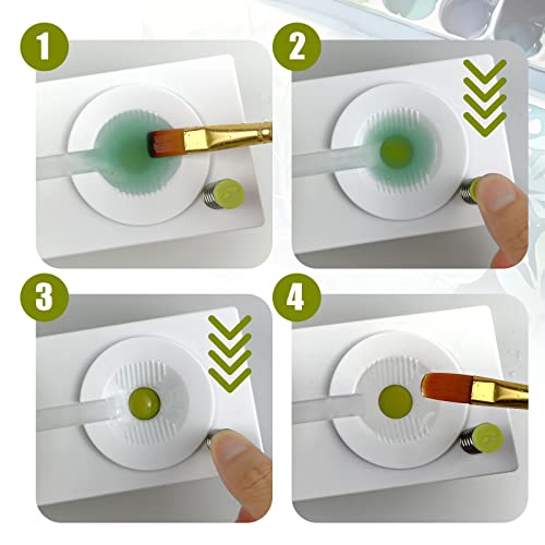 Finfinlife Paint Brush Cleaner Tool - 20 Painting Brushes & Brush Rinser Paint Water Dispenser For Acrylic thumb #3