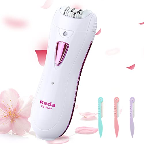 Epilator for Women, Rechargeable Epilator Hair Removal for Body, Smooth Glide Epilator with LED, Facial Epilator Hair Remover, Cordless Electric Tweezers for Face Legs Bikini