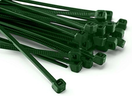 Pack of 100 Cable Ties 200mmx3,6 mm for Fence Shade Mesh Green