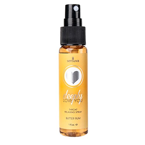 Sensuva Deeply Love You Throat Relaxing Desensitizing Spray - Helps Relax Your Throat Muscles and take his Love Deeper - Great for toothaches and Sore throats, Too! (Butter Rum)