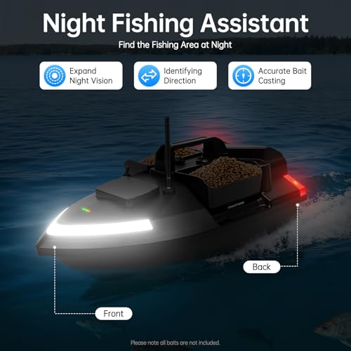 Bateau de pêche télécommandé GPS 40 points d'ancrage et 4h d'autonomie pour amorçage - 7