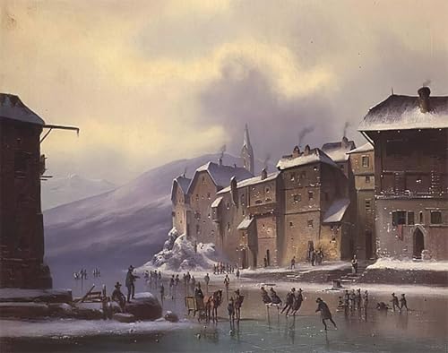 Affiche impression paysage d'hiver Anton Doll toile murale 60x90