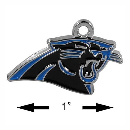 NFL Siskiyou Sports Womens Carolina Panthers Fan Bead Dangle Earrings One Size Team Color,black