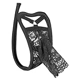 Freebily C String pour Homme érotique Jockstrap Slips Bikini sous Vêtement Invisible Bulge Pouch Ouverte Caleçon Lingerie de Nuit Poche Noir Taille Unique