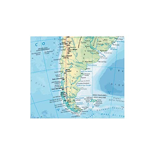 Sud America Fisica E Politica - Carta Murale - 3