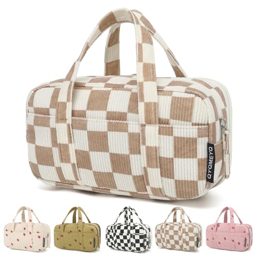 Image of Large Pencil Case Pouch, Extra Big Pencil Bags with Zipper, Cute Corduroy Pencil Pouch with 5 Compartments, Pen Bag Wide Opening, Pencil Pouch Organizer, Pencil Box for Teen Girls Adults