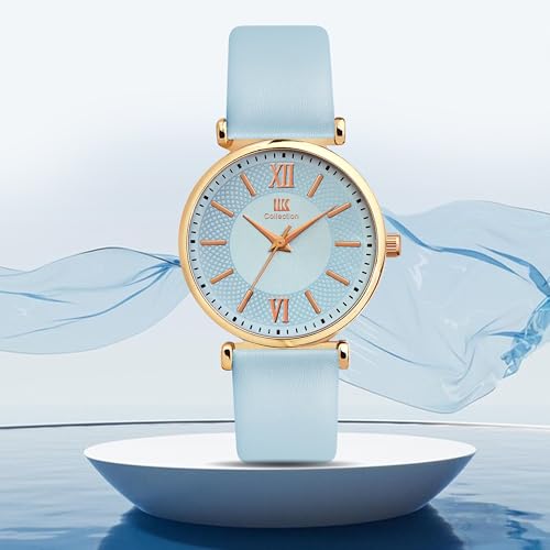Image of IIK COLLECTION Watches for Women Round Dial |Analogue Quartz Movemnet Ladies Watch|Long Battery Life|Leather Bracelet Strap|Buckle Lock Clasp Safety Watches for Girls