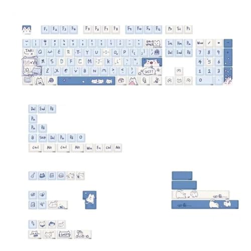 Keycaps MDA Meow Meow 148 Touches PBT Sublimation pour Clavier Mécanique MX