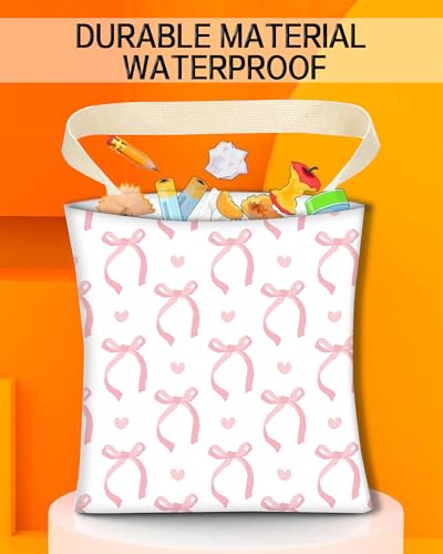 Image of Car Trash Can, Durable Hanging Car Trash Garbage Bag, Cute Automotive Garbage Cans Organizer, Cute Pink Bow