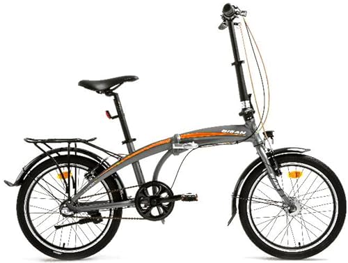 Cicli Puzone BICI MISURA 20 BISAN PIEGHEVOLE ALLUMINIO NEXUS 3V FOLDING BICICLETTA ART A-FOLD20NEXUS 3V DINAMO INTEGRATA NEXUS (TITANIO ARANCIO)