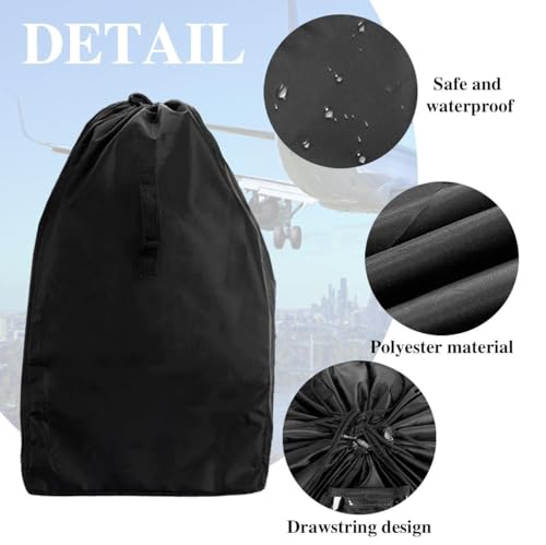 YSJCHEBS 1 Stück Sicherheitssitz-Aufbewahrungstasche, Schwarz, 86 x 43 cm, Oxford-Stoff, Staub- und Wasserfest, Multifunktional, Reisetauglich, Kordelzugverschluss