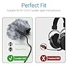 Cubilux Furry Windscreen & Foam Cover Set Compatible with Lavalier Lapel Microphone, Muff Windshield Windjammer Deadcat， Wind Muff & Dead Cat Set for Mini Clip-On Lav MIC, 5-Pack of Each #5