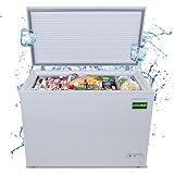Hamilton Beach HBFRF1006 Chest Freezer-Adjustable Thermostat-Removable Vinyl Coated Wire Basket-Easy Defrost Drain-10 Cubic Feet, 10 cu ft, White (pack of 1)
