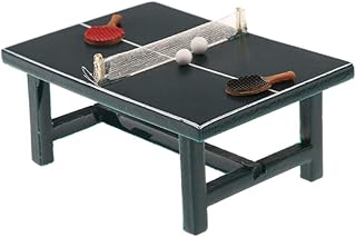 Acxico 1 Set 1:12 Mini Miniature Table Tennis Set Realistic Wooden Gift