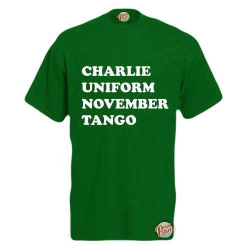Brook Hi Vis UK C*nt - Charlie Uniform November Tango! Mens Funny T-Shirt Green XXX-Large