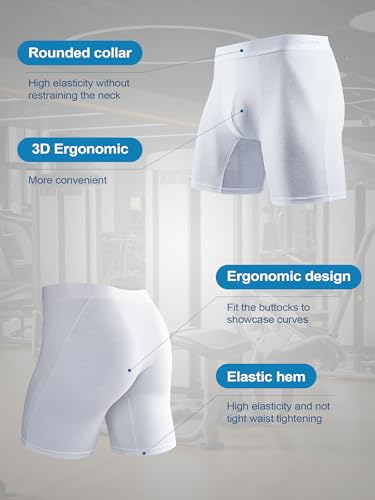 Men's Cotton Soft Boxer Briefs, Moisture Wicking & Breathable Underwear with Double Layer Pouch Support, 4 Pack2