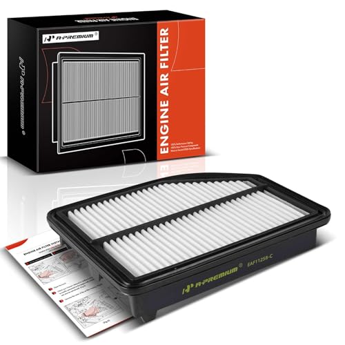 A-Premium Engine Air Filter Compatible with Honda CR-V CRV 2012 2013 2014 - L4 2.4L - Replace# 17220-R5A-A00