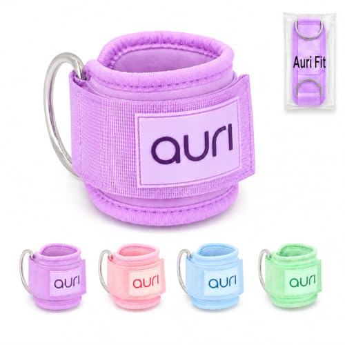 Auri Fit Padded Ankle Strap with Stainless Steel D-Ring - Plush, Luxury, Aesthetic Neoprene for Comfort and Support for Glute, Leg, & Booty Workouts - Cable Exercise Machines, Kickback, Leg Extension, Hip Abductor (Luna - Single) - image 1