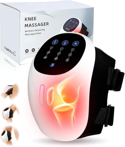 Image of Dealsure Knee Massager For Joint Pain Relief - Red Light Therapy with Vibration & 3 Heat Levels, LED Touch Screen Knee Pain Relief Massage Machine, For Knee, Elbow & Shoulder Support