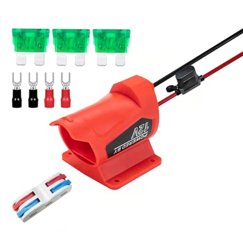 Adaptateur de batterie Namvo M12, compatible avec Milwaukee 12V, fusible inclus, facile à installer, résistant aux chocs et à la corrosion