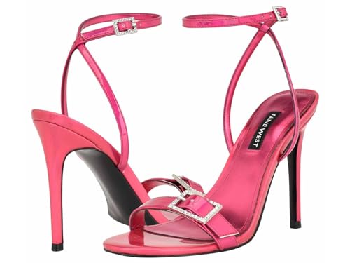 NINE WEST Femme Moras Sandale à Talon Stable Évitant les Douleurs aux Pieds
