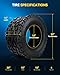 PHILTOP 20x10-10 ATV UTV Tires, 4-Ply Super Mud 20x10-10 ATV All-Terrain Tires for Riding Mowers, Golf Carts, Off-Road,2 Pcs,Tubeless (Z-104)