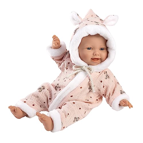 Llorens Puppe Sasha – Babypuppe 38 Cm Mit Weichem Körper, Blonden Haaren & Blauem Strick-Outfit